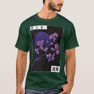 Japanse Sakura Cherry Blossom Eboy Vaporwave Aest T-shirt