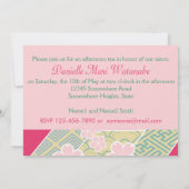 Japanse Sakura Cherry Blossom Geometric Patronen Kaart (Achterkant)