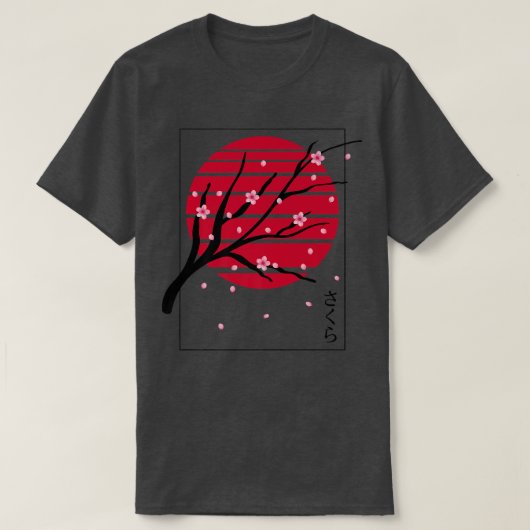 Japanse Sakura Cherry Blossom T-shirt (Design voorkant)