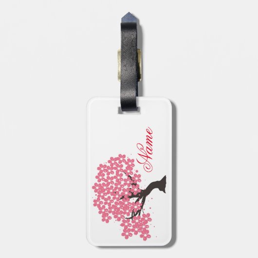 Japanse Sakura Cherry Blossom Thunder_Cove Bagagelabel (Achterkant verticaal)