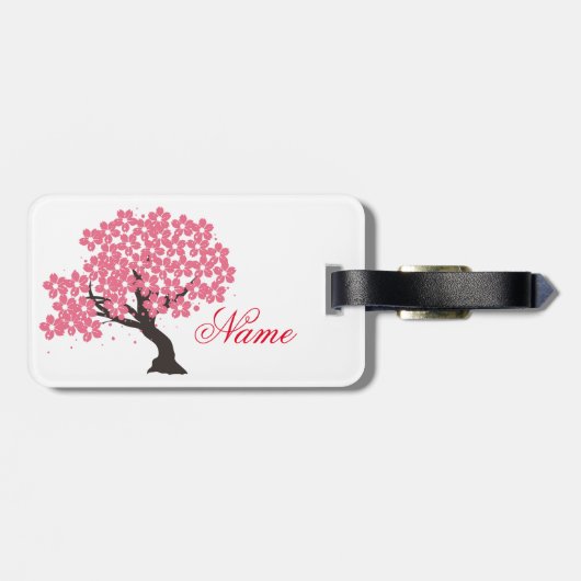 Japanse Sakura Cherry Blossom Thunder_Cove Bagagelabel (Achterkant horizontaal)
