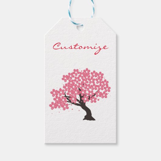 Japanse Sakura Cherry Blossom Thunder_Cove Cadeaulabel (Voorkant)