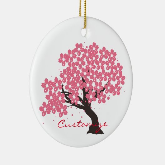 Japanse Sakura Cherry Blossom Thunder_Cove Keramisch Ornament (Rechts)