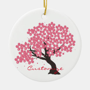Japanse Sakura Cherry Blossom Thunder_Cove Keramisch Ornament
