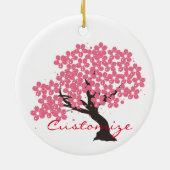 Japanse Sakura Cherry Blossom Thunder_Cove Keramisch Ornament (Achterkant)