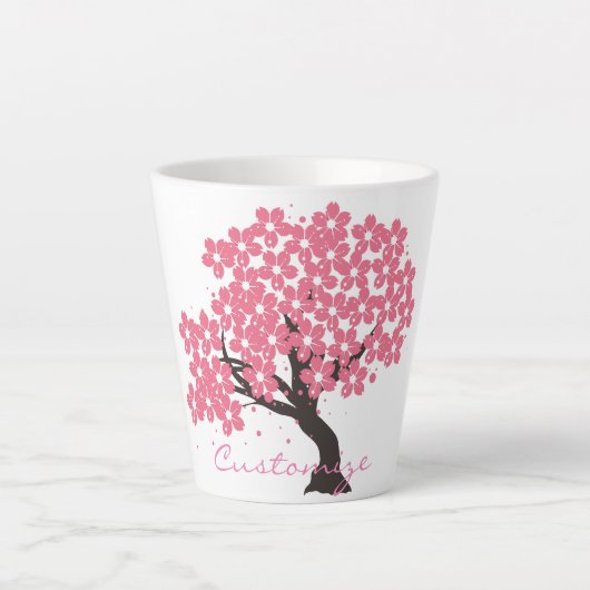 Japanse Sakura Cherry Blossom Thunder_Cove Latte Mok (Voorkant)