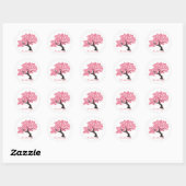 Japanse Sakura Cherry Blossom Thunder_Cove Ronde Sticker (Vel)
