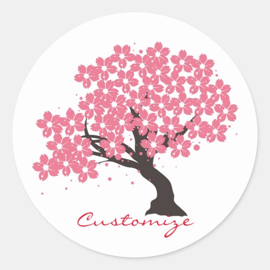 Japanse Sakura Cherry Blossom Thunder_Cove Ronde Sticker (Voorkant)