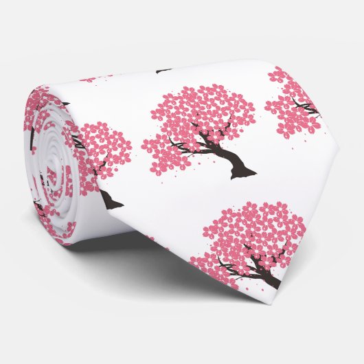 Japanse Sakura Cherry Blossom Thunder_Cove Stropdas (Opgerold)