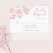 Japanse Sakura Cherry Blossom Wedding RSVP-kaarten Kaart