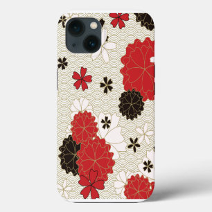 Japanse Sakura Elegant Bloemmotief iPhone 13 Hoesje