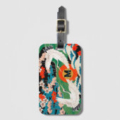  Japanse Sakura en rode kruid kranen Bagagelabel (Voorkant (verticaal))