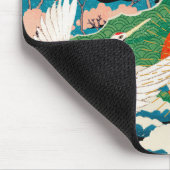 Japanse Sakura en rode kruid kranen Muismat (Hoek)