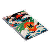 Japanse Sakura en rode kruid kranen Notitieboek (Rechterzijde)