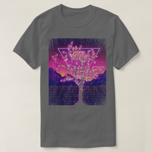 Japanse Sakura Flower Blossom 90s Vaporwave Cherr T-shirt (Design voorkant)