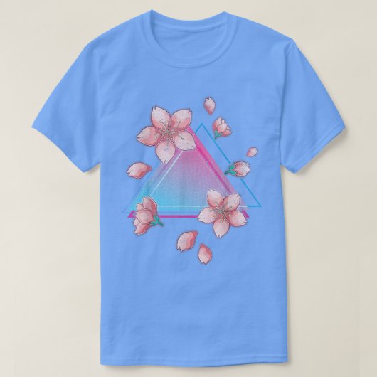 Japanse Sakura Flower Retro Art Vaporwave Cherry T-shirt (Design voorkant)
