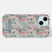 Japanse Sakura Geisha Patroon Monogram Case-Mate iPhone Case (Achterkant (horizontaal))
