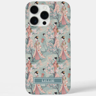 Japanse Sakura Geisha Patroon Monogram iPhone 16 Pro Max Hoesje