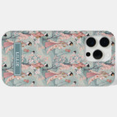 Japanse Sakura Geisha Patroon Monogram Hoesje- Case-Mate iPhone Case (Achterkant (horizontaal))