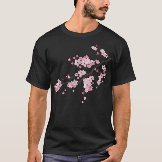 Japanse Sakura Graphic Cherry Blossom Sak T-shirt (Voorkant)