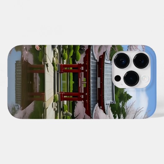 Japanse Sakura Kersenbloesem Tuin Schrijn Vijver Case-Mate iPhone Case (Achterkant (horizontaal))