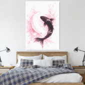 Japanse Sakura Koi Canvas Afdruk (Insitu (Slaapkamer))