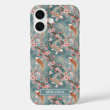 Japanse Sakura Koi Vis Patroon Monogram