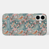 Japanse Sakura Koi Vis Patroon Monogram Case-Mate iPhone Case (Achterkant (horizontaal))