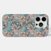 Japanse Sakura Koi Vis Patroon Monogram Case-Mate iPhone Case (Achterkant (horizontaal))