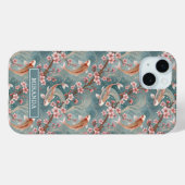 Japanse Sakura Koi Vis Patroon Monogram Case-Mate iPhone Case (Achterkant (horizontaal))