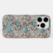 Japanse Sakura Koi Vis Patroon Monogram Case-Mate iPhone Case (Achterkant (horizontaal))