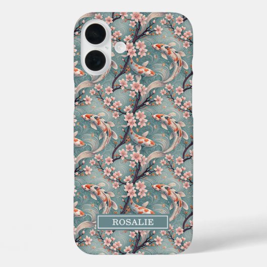 Japanse Sakura Koi Vis Print Monogram Case-Mate iPhone Case (Achterkant)