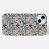 Japanse Sakura Koi Vis Print Monogram Case-Mate iPhone Case (Achterkant (horizontaal))