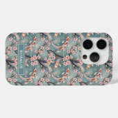 Japanse Sakura Koi Vis Print Monogram Case-Mate iPhone Case (Achterkant (horizontaal))