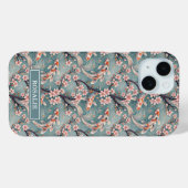 Japanse Sakura Koi Vis Print Monogram Case-Mate iPhone Case (Achterkant (horizontaal))