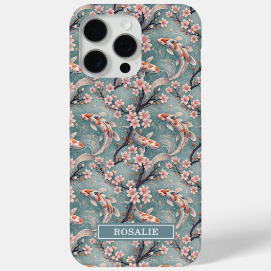 Japanse Sakura Koi Vis Print Monogram Hoesje- Case-Mate iPhone Case (Achterkant)
