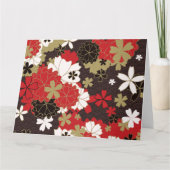 Japanse Sakura Kunst Elegant Bloempatroon Kaart (Voorkant)