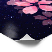 Japanse Sakura Nacht Poster (Hoek)