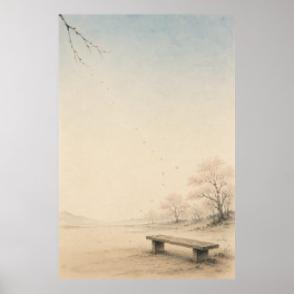 Japanse Sakura Pad Japandi Muur Kunst Poster