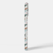 Japanse Sakura Paraplu Motief met Monogram Case-Mate iPhone Case (Achterkant / Rechts)