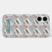 Japanse Sakura Paraplu Patroon Monogram Case-Mate iPhone Case (Achterkant (horizontaal))