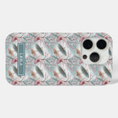 Japanse Sakura Paraplu Patroon Monogram Case-Mate iPhone Case (Achterkant (horizontaal))