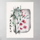 Japanse Sakura Pink Cherry Blossom Natuur Earth Poster (Voorkant)