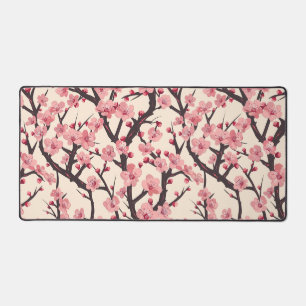 Japanse Sakura Roze Bloesem Donkere Tak Crème Bureaumat