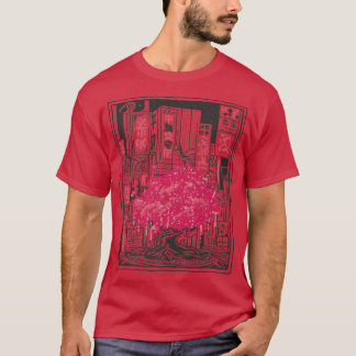 Japanse Sakura Tree City T-shirt