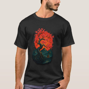 Japanse Sakura Tuin Geisha Mount Fuji Kersenbloese T-shirt