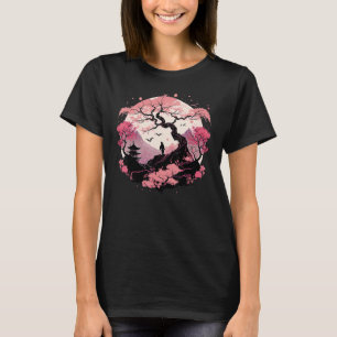 Japanse Sakura Tuin Geisha Mount Fuji Kersenbloese T-shirt