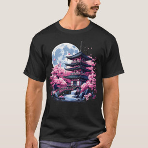 Japanse Sakura Tuin Geisha Mount Fuji Kersenbloese T-shirt