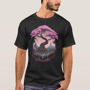 Japanse Sakura Tuin Geisha Mount Fuji Kersenbloese T-shirt