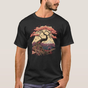 Japanse Sakura Tuin Geisha Mount Fuji Kersenbloese T-shirt